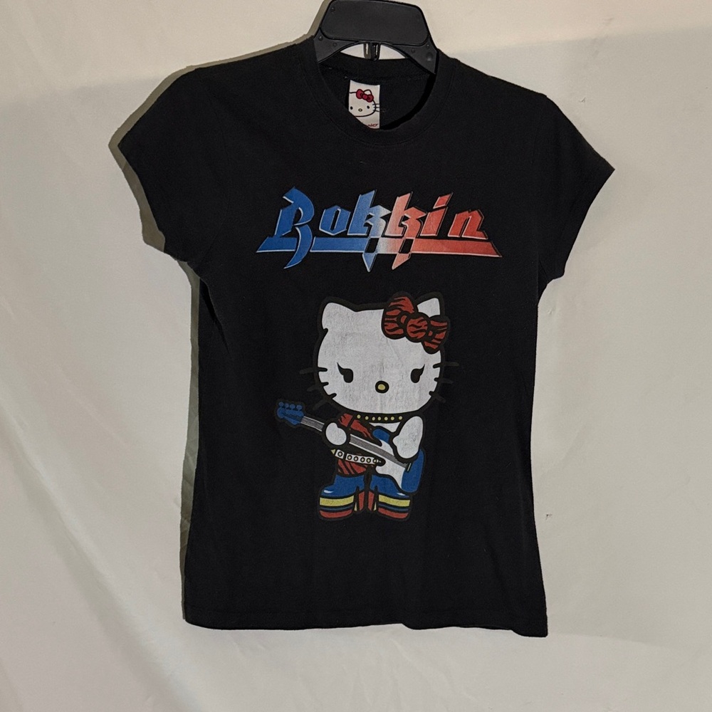 Hello Kitty Black Tee with Rockin' Graphic